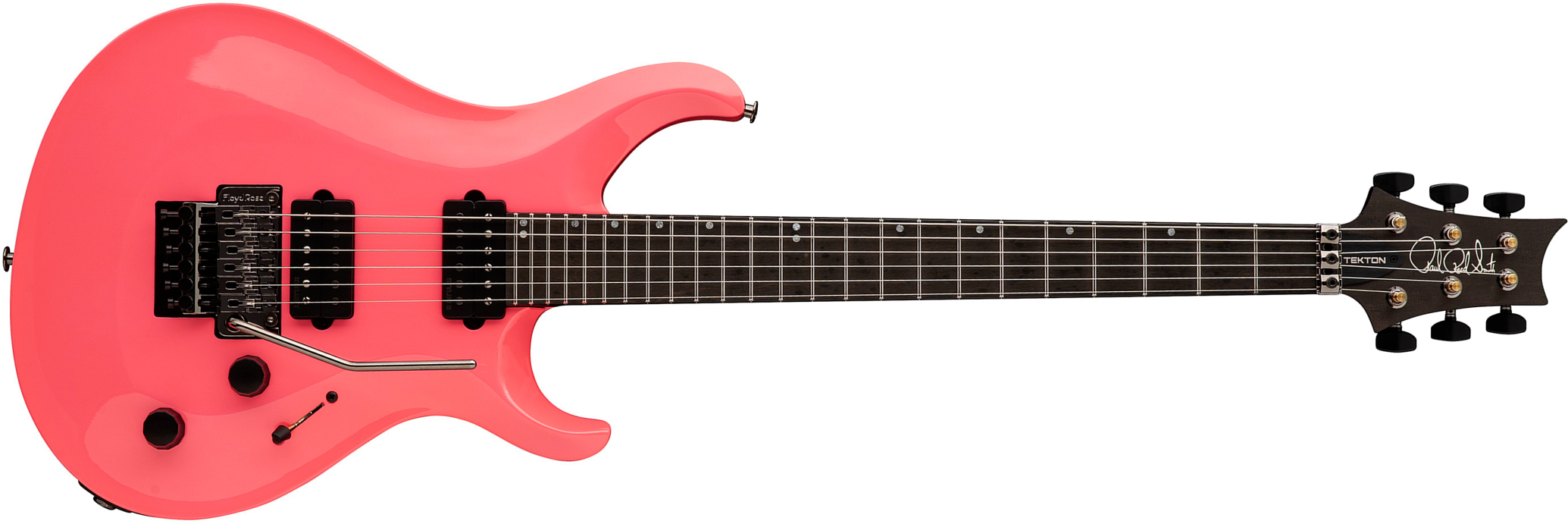 Prs Tekton Floyd Usa 2h Fr Eb - Hot Pink - Double cut electric guitar - Main picture