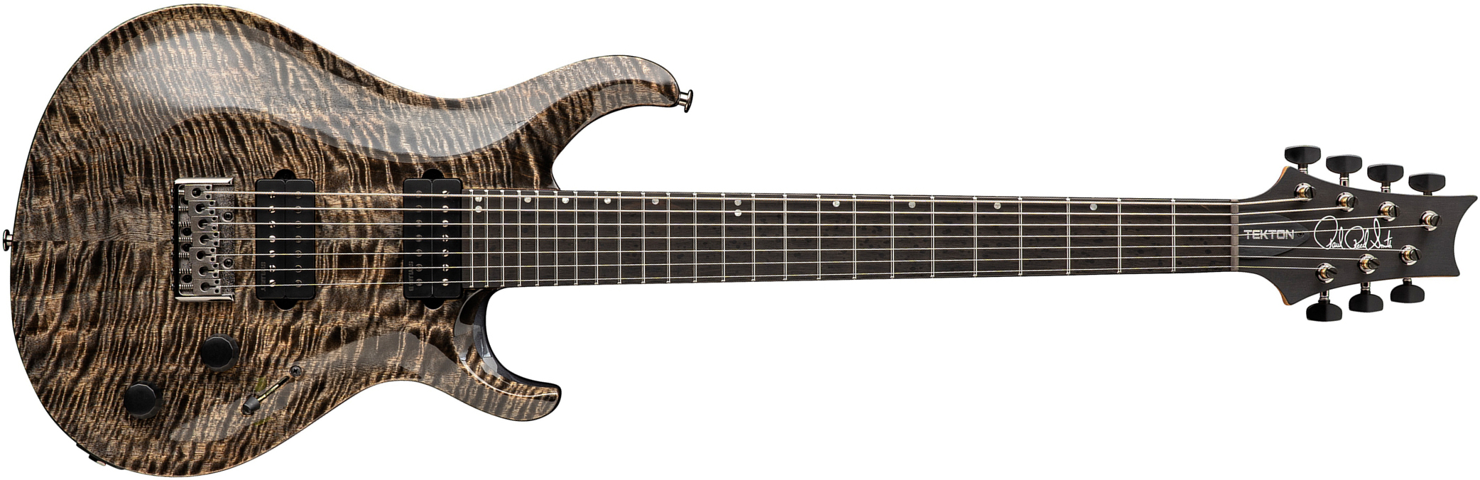 Prs Tekton Svn Usa 7c Baryton 2h Ht Eb - Black Tourmaline - Baritone guitar - Main picture
