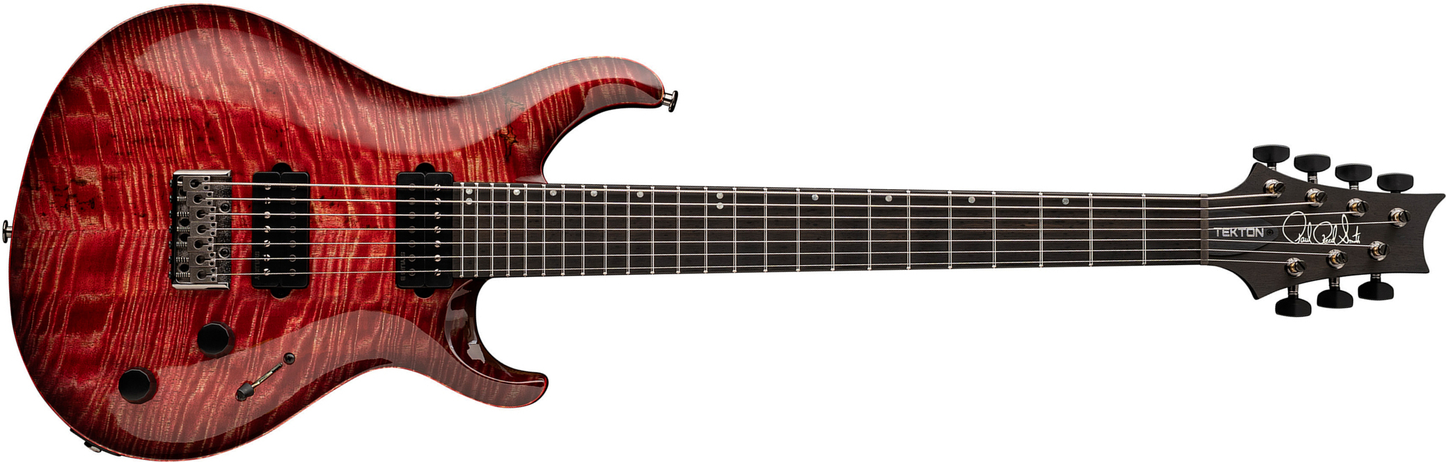 Prs Tekton Svn Usa 7c Baryton 2h Ht Eb - Fuschia Aura - Baritone guitar - Main picture