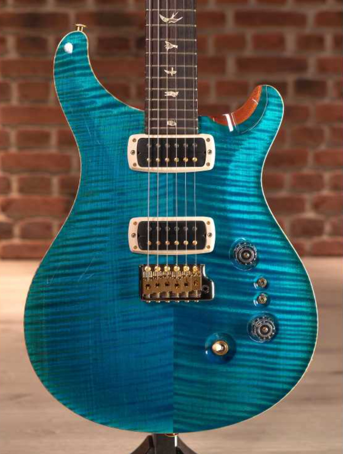 Prs Custom 24-08 10 Top Usa 2h Tci Trem Rw - Carroll Blue - Double cut electric guitar - Variation 3