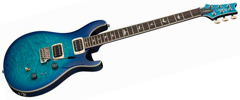 Prs Custom 24-08 Quilt Se (wing Tuners) 2h Trem Rw - Lake Blue - Double cut electric guitar - Variation 2