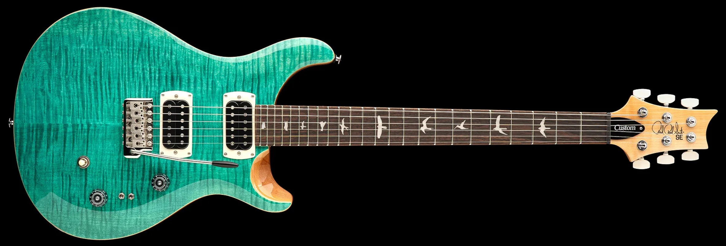 Prs Custom 24-08 Se (wing Tuners) 2h Trem Rw - Turquoise - Double cut electric guitar - Variation 1
