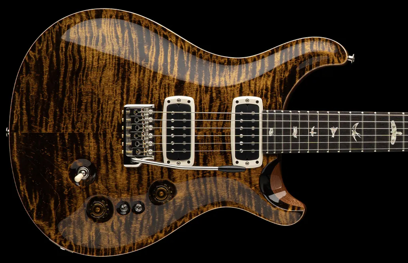 Prs Custom 24-08 Usa 2024 2h Trem Rw - Yellow Tiger - Double cut electric guitar - Variation 1