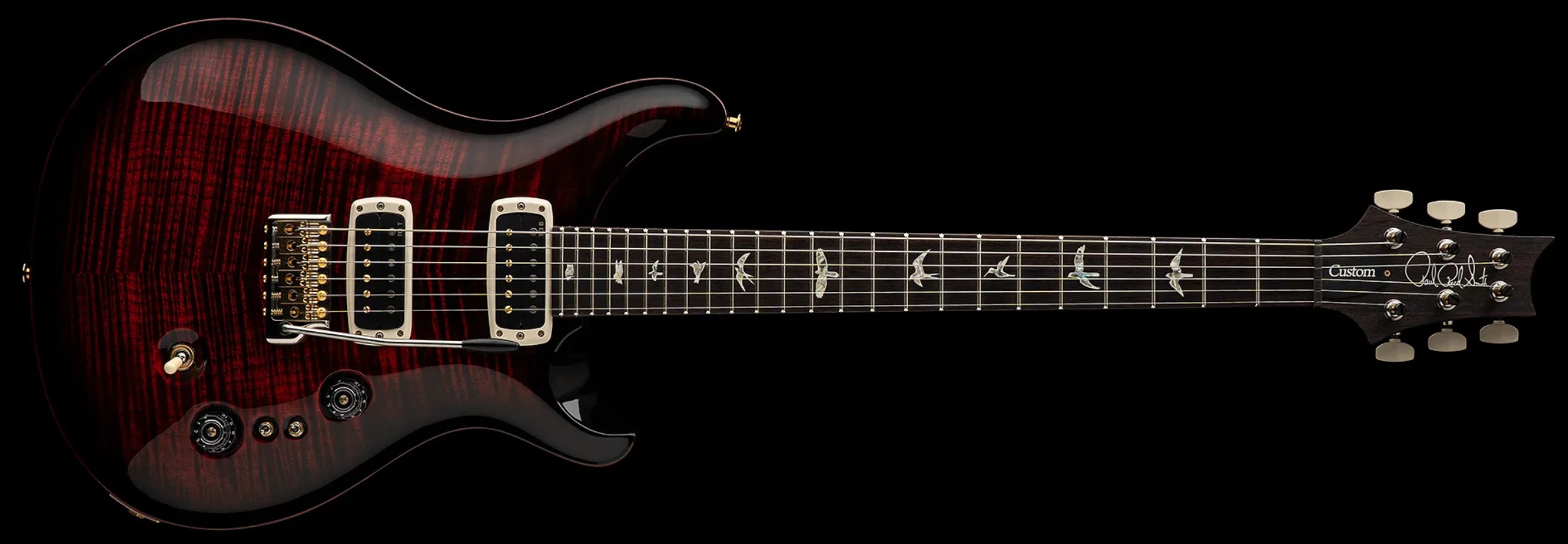 Prs Custom 24-08 Usa 2h Tci Trem Rw - Fire Smokeburst - Double cut electric guitar - Variation 2