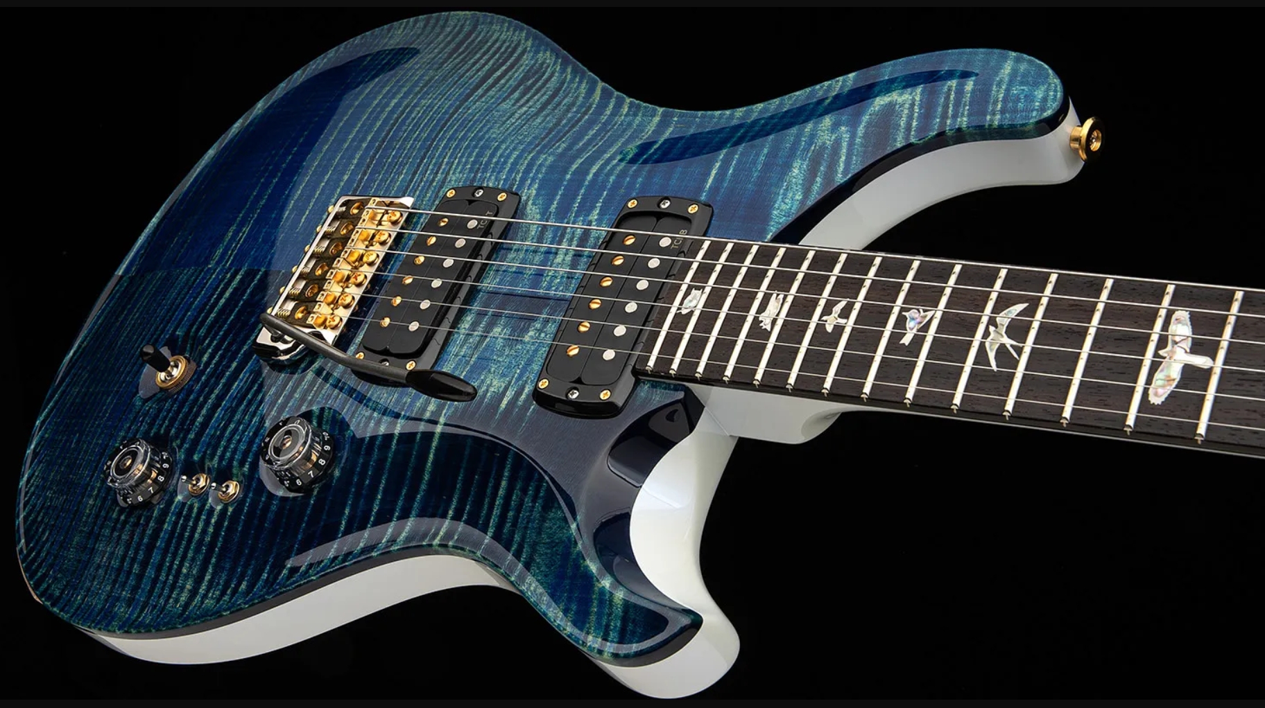 Prs Custom 24-08 Usa 2h Tci Trem Rw - River Blue Pearl - Double cut electric guitar - Variation 2