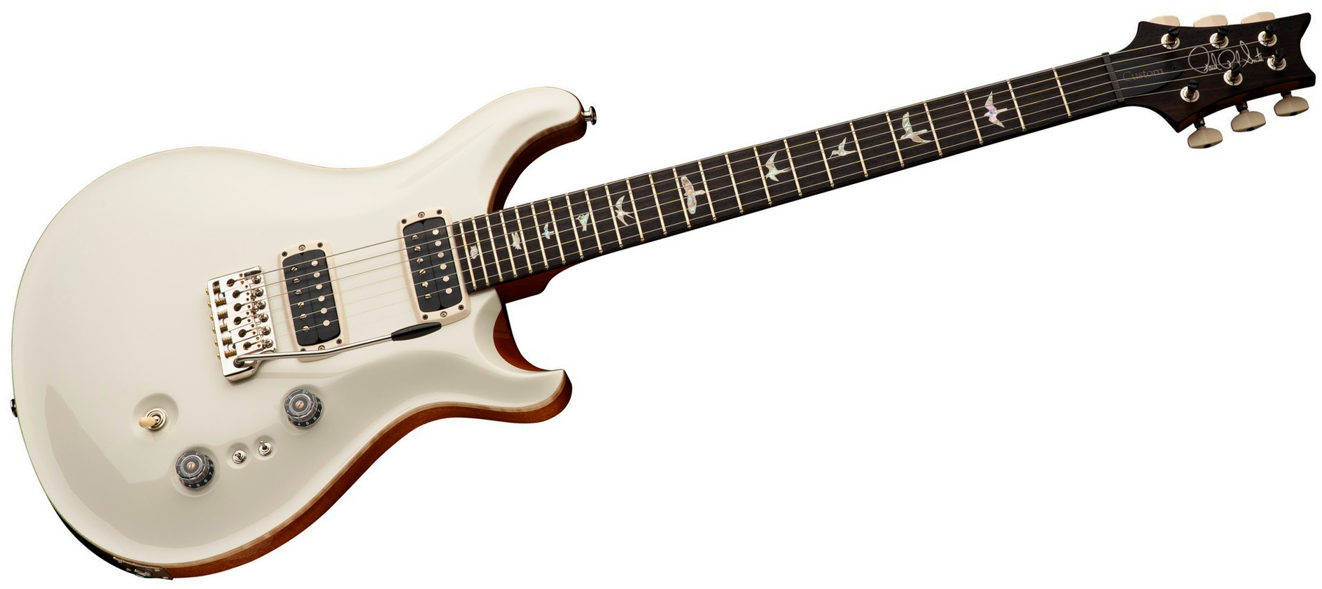 Prs Custom 24-08 Usa 2h Tci Trem Rw - Antique White Top / Natural Back - Double cut electric guitar - Variation 2