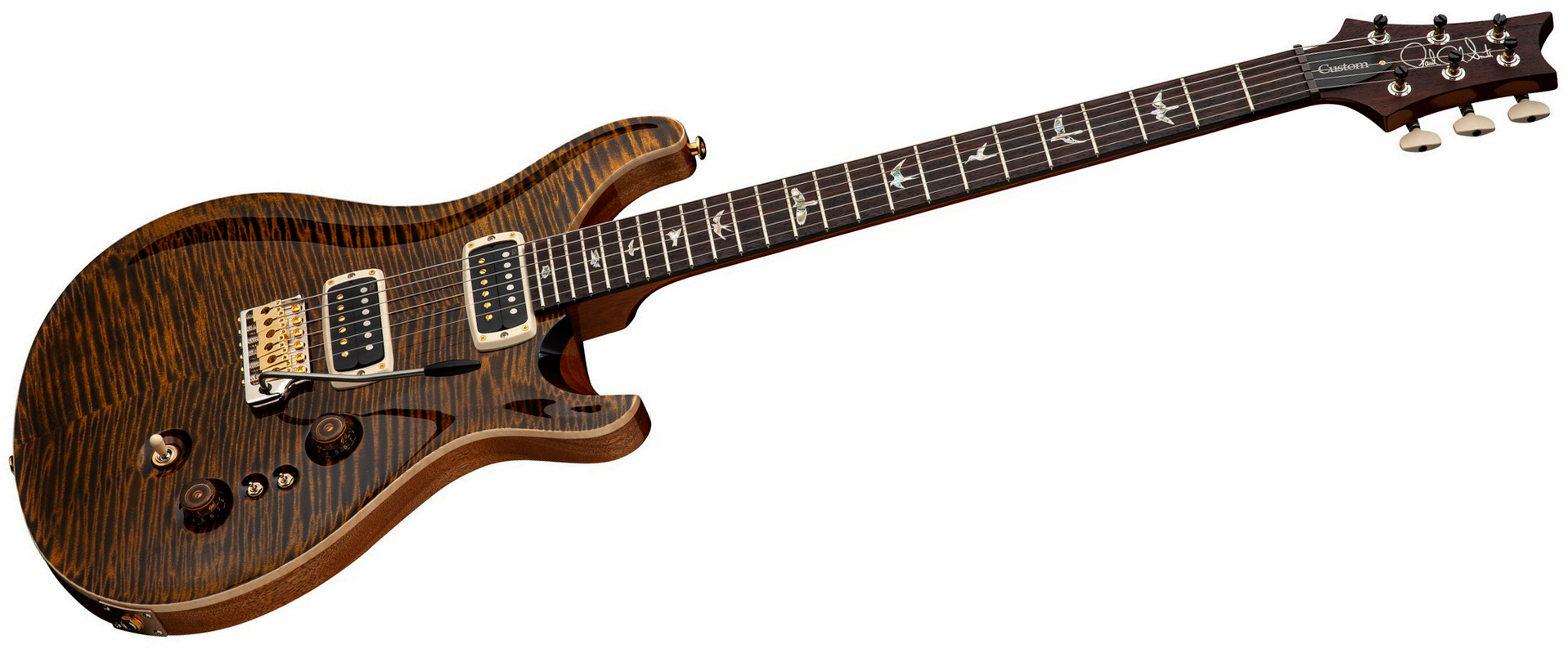 Prs Custom 24-08 Usa 2h Tci Trem Rw - Tiger Eye - Double cut electric guitar - Variation 2