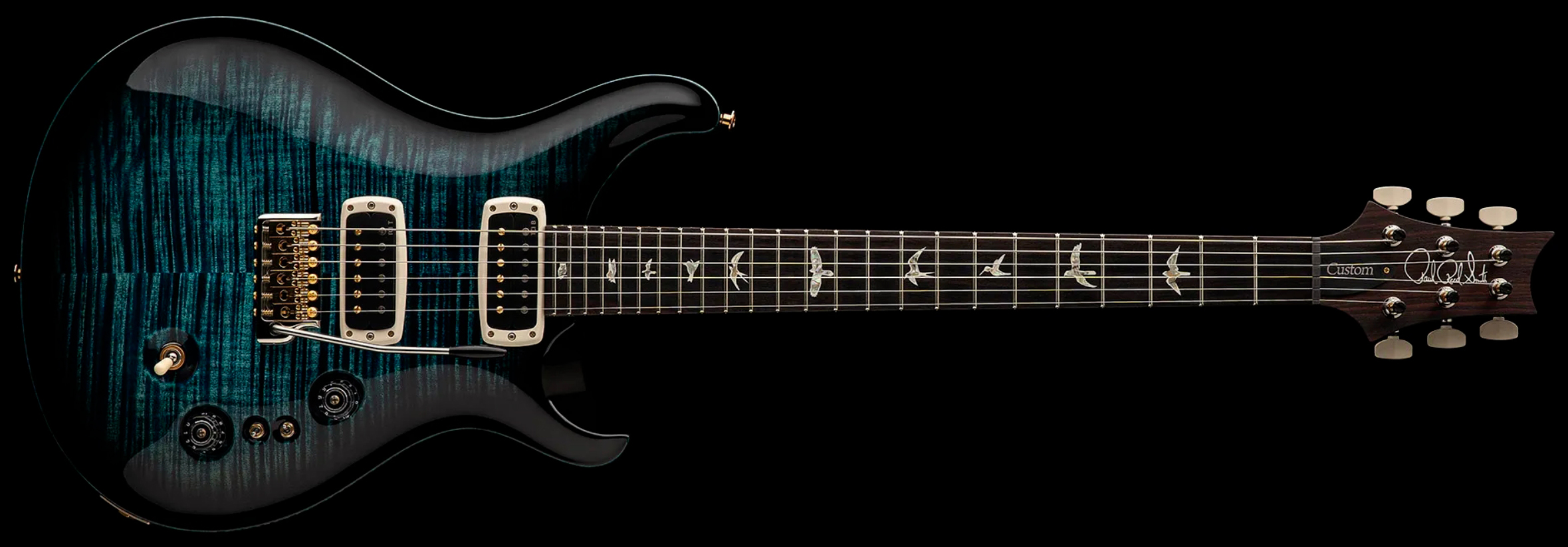 Prs Custom 24-08 Usa 2h Tci Trem Rw - Cobalt Smokeburst - Double cut electric guitar - Variation 3