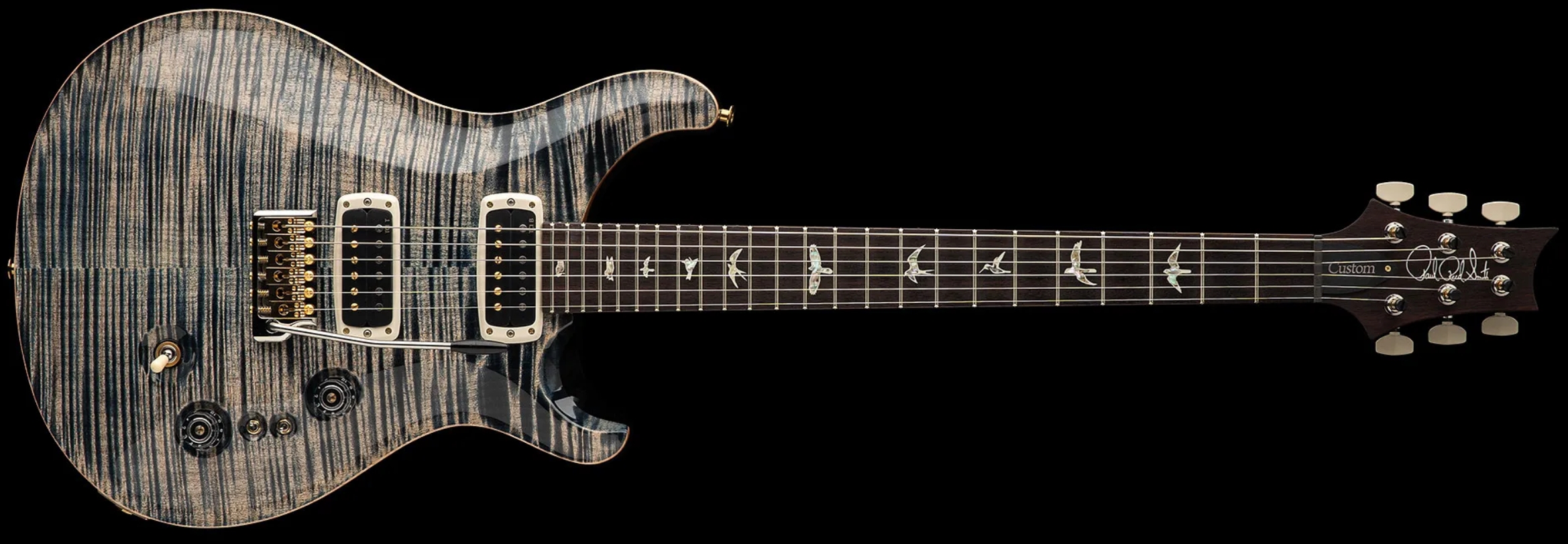 Prs Custom 24-08 Usa 2h Tci Trem Rw - Faded Whale Blue - Double cut electric guitar - Variation 3