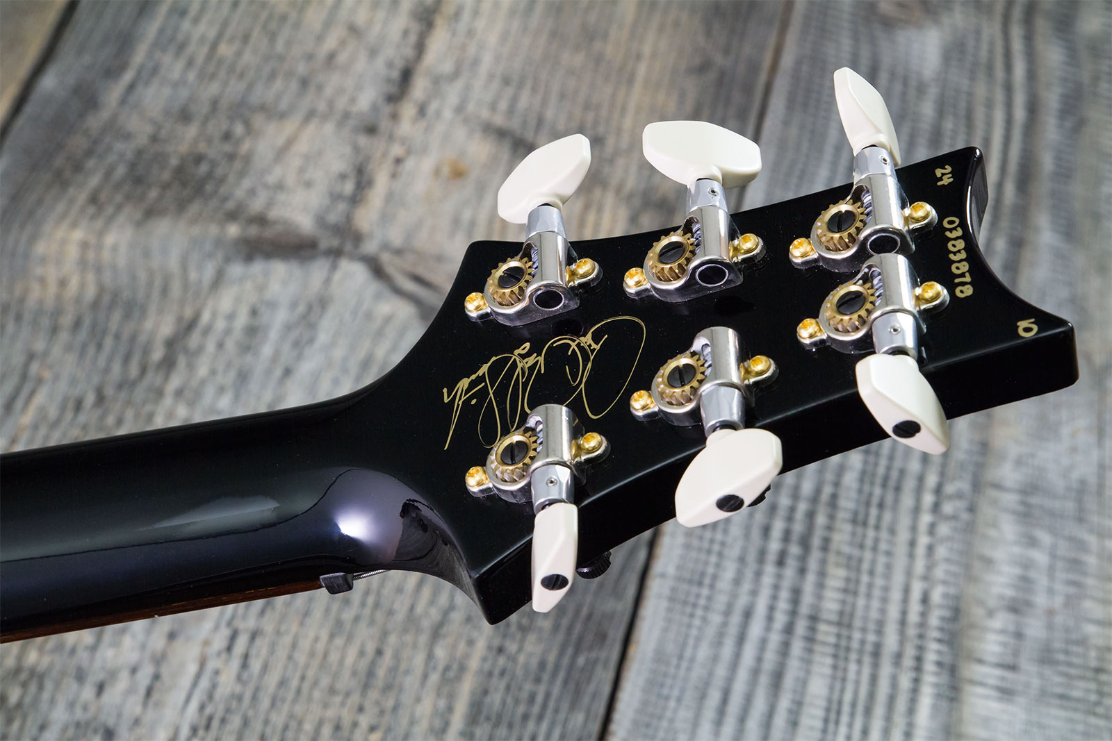 Prs Custom 24 10 Top Hand-signed Usa 2h Trem Rw #0383878 - Purple Mist - Double cut electric guitar - Variation 10