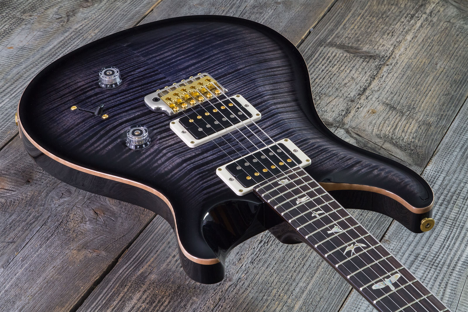 Prs Custom 24 10 Top Hand-signed Usa 2h Trem Rw #0383878 - Purple Mist - Double cut electric guitar - Variation 2