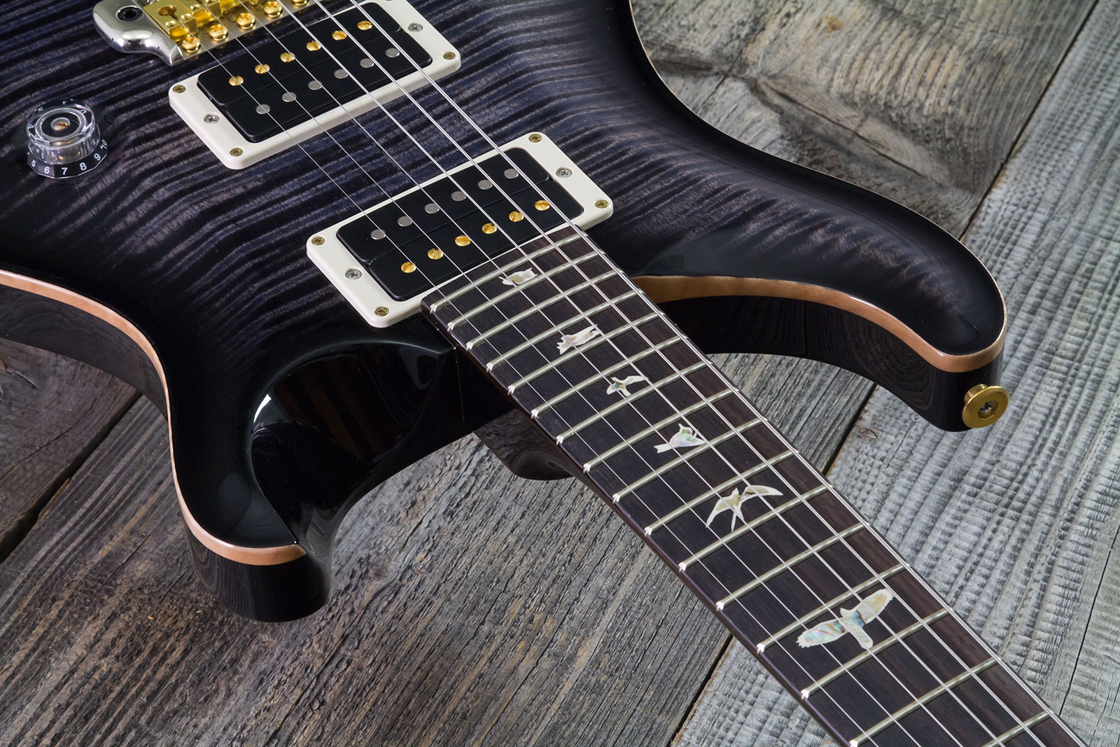 Prs Custom 24 10 Top Hand-signed Usa 2h Trem Rw #0383878 - Purple Mist - Double cut electric guitar - Variation 4