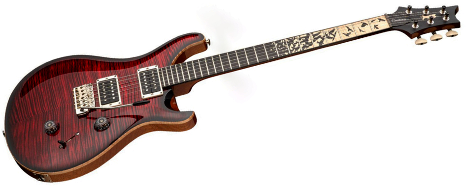 Prs Custom 24 Birds Of A Feather Usa Ltd 2h Trem Eb/mn - Blood Red - Double cut electric guitar - Variation 2