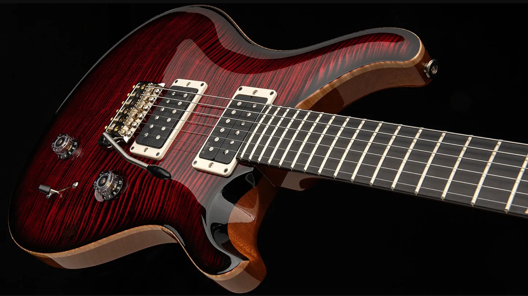Prs Custom 24 Birds Of A Feather Usa Ltd 2h Trem Eb/mn - Blood Red - Double cut electric guitar - Variation 3