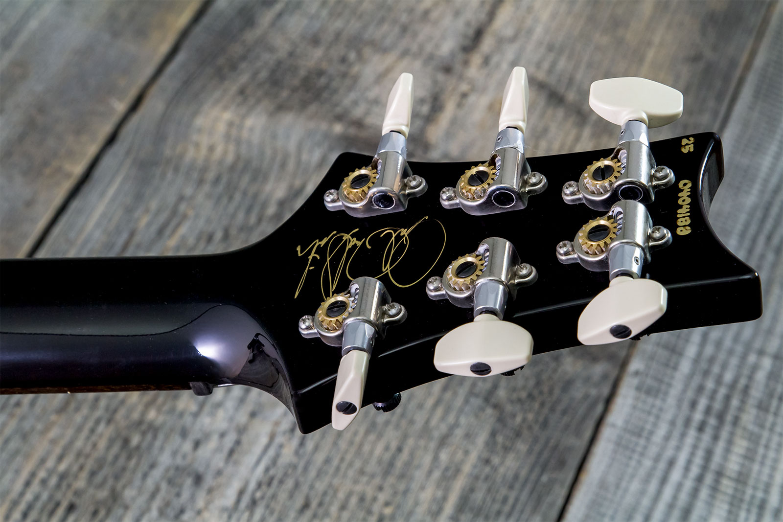 Prs Custom 24 Hand-signed Usa 2h Trem Rw #0400035 - Black Gold Wraparound Burst - Double cut electric guitar - Variation 9