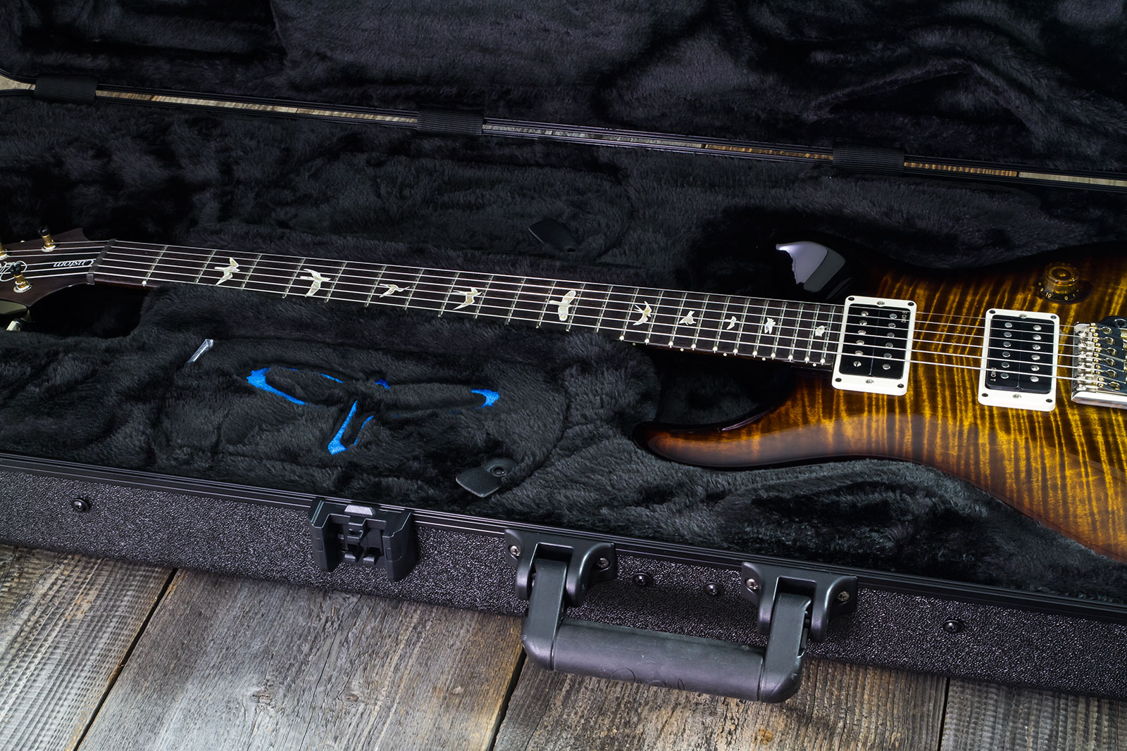 Prs Custom 24 Hand-signed Usa 2h Trem Rw #0400035 - Black Gold Wraparound Burst - Double cut electric guitar - Variation 10