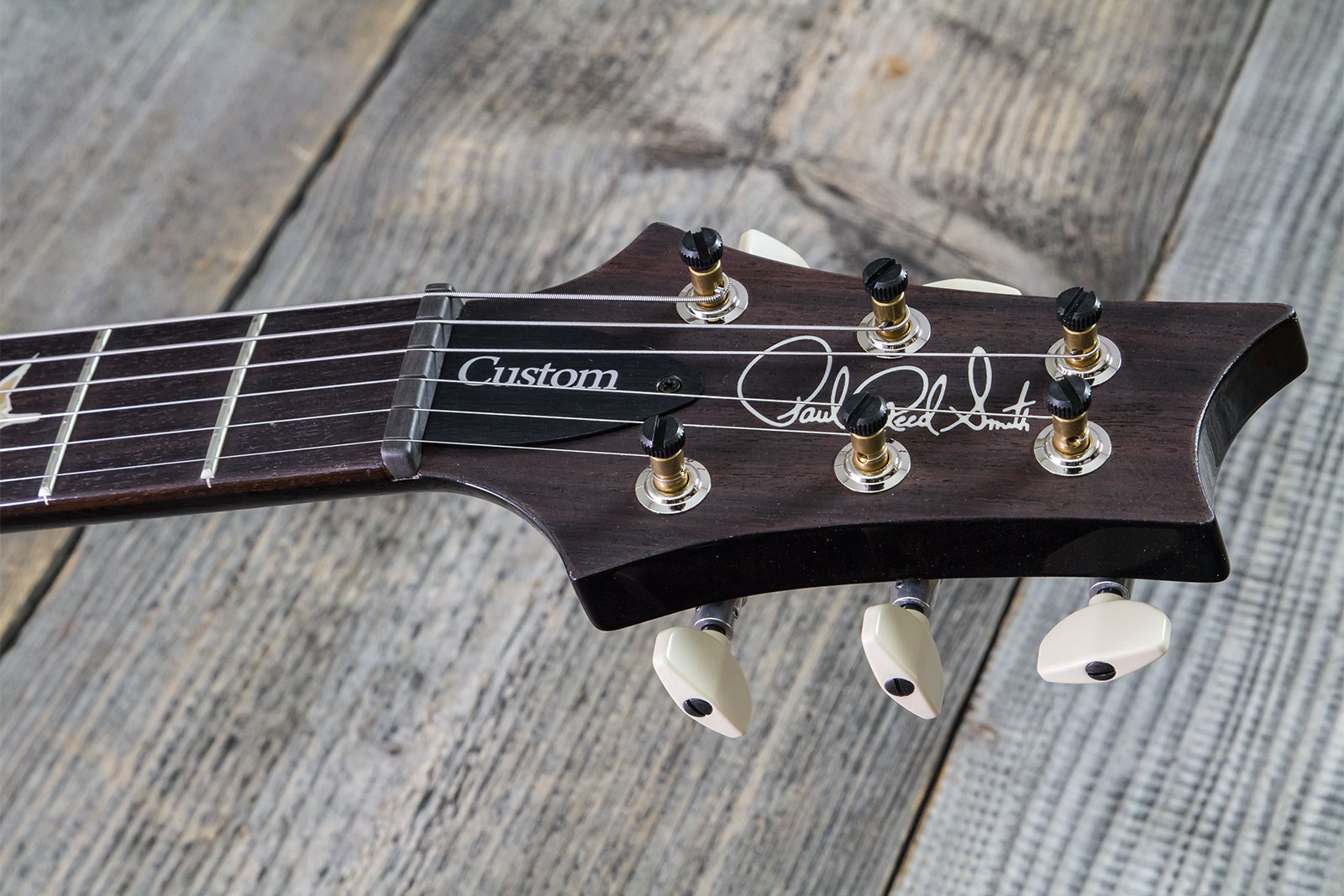 Prs Custom 24 Hand-signed Usa 2h Trem Rw #0400035 - Black Gold Wraparound Burst - Double cut electric guitar - Variation 6