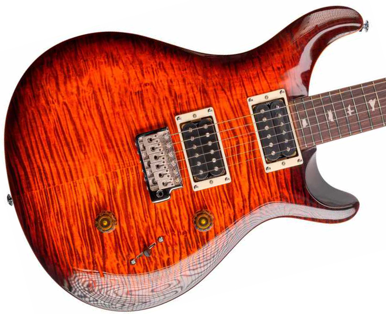 Prs Custom 24 Ltd Se 2h Trem Eb - Orange Tiger Smokeburst - Double cut electric guitar - Variation 2