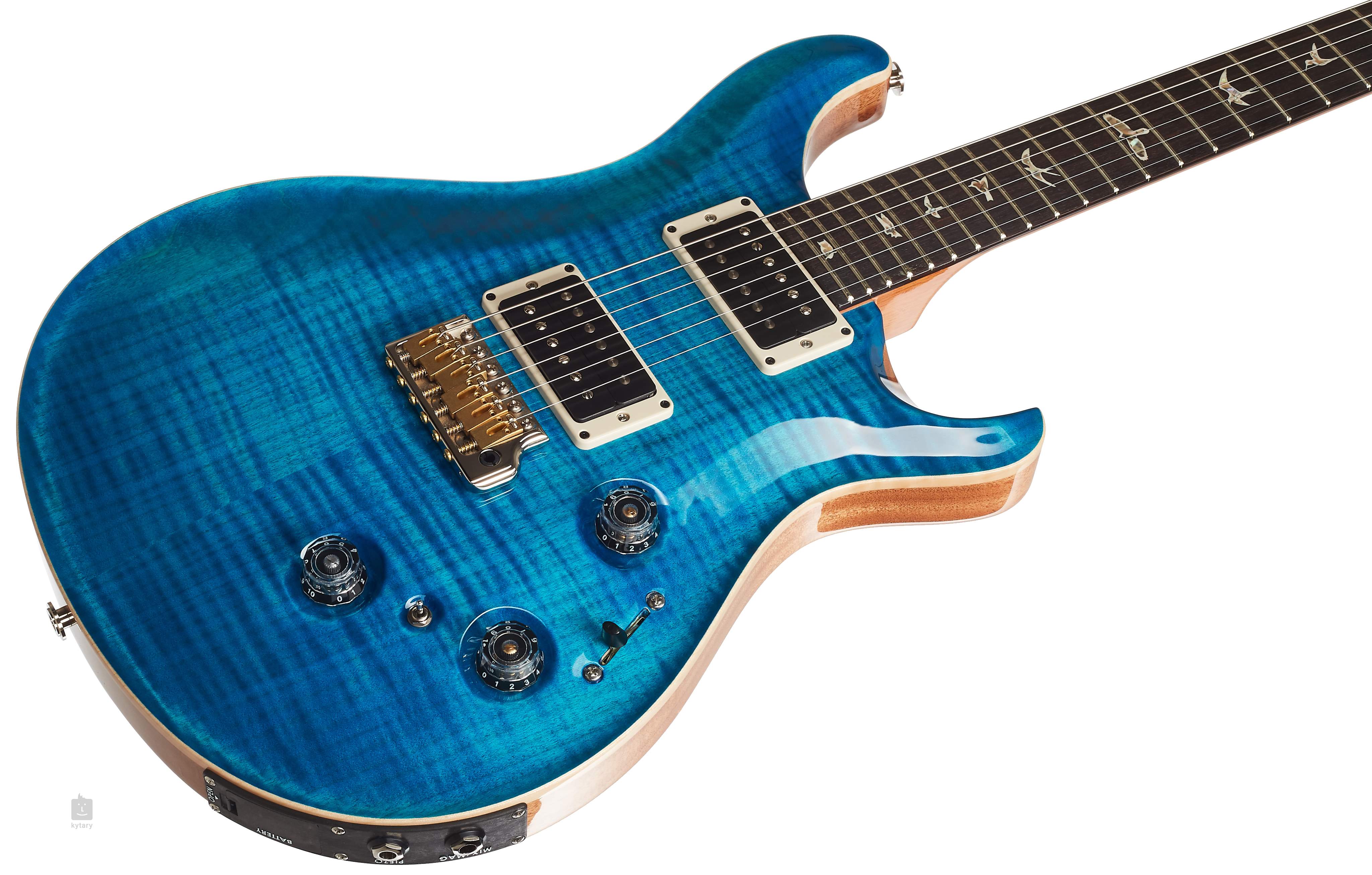 Prs Custom 24 Piezo Usa Hh Trem Rw - Aquamarine - Double cut electric guitar - Variation 2