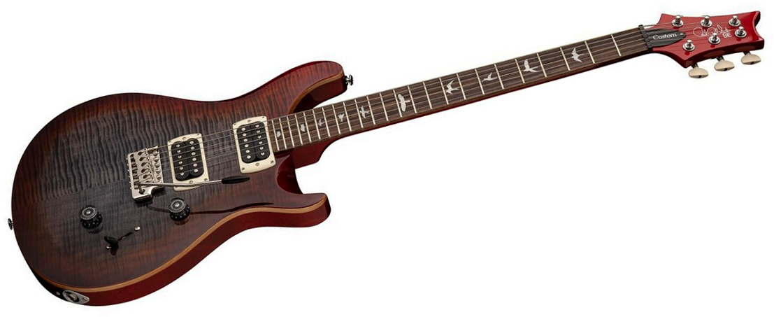 Prs Custom 24 Se (wing Tuners) 2h Trem Rw - Charcoal Cherry Burst - Double cut electric guitar - Variation 1