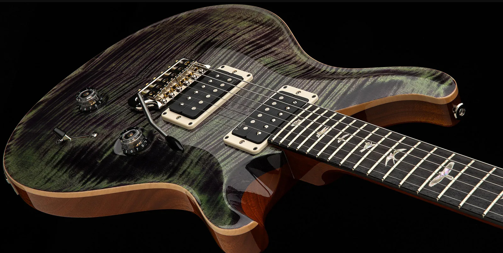 Prs Custom 24 Usa 2h Dmo Trem Rw - Aurora Borealis - Double cut electric guitar - Variation 1