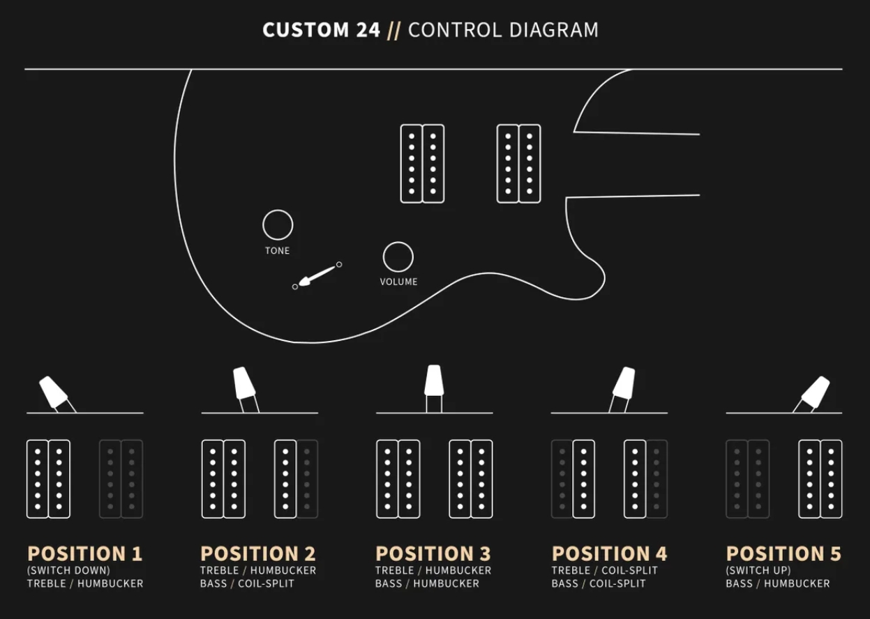 Prs Custom 24 Usa 2h Dmo Trem Rw - Gray Black - Double cut electric guitar - Variation 8