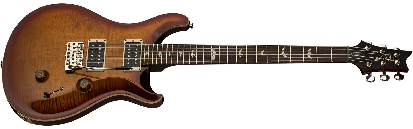 Prs Custom 24 Usa 2h Trem Rw - Dark Cherry Sunburst - Double cut electric guitar - Variation 1