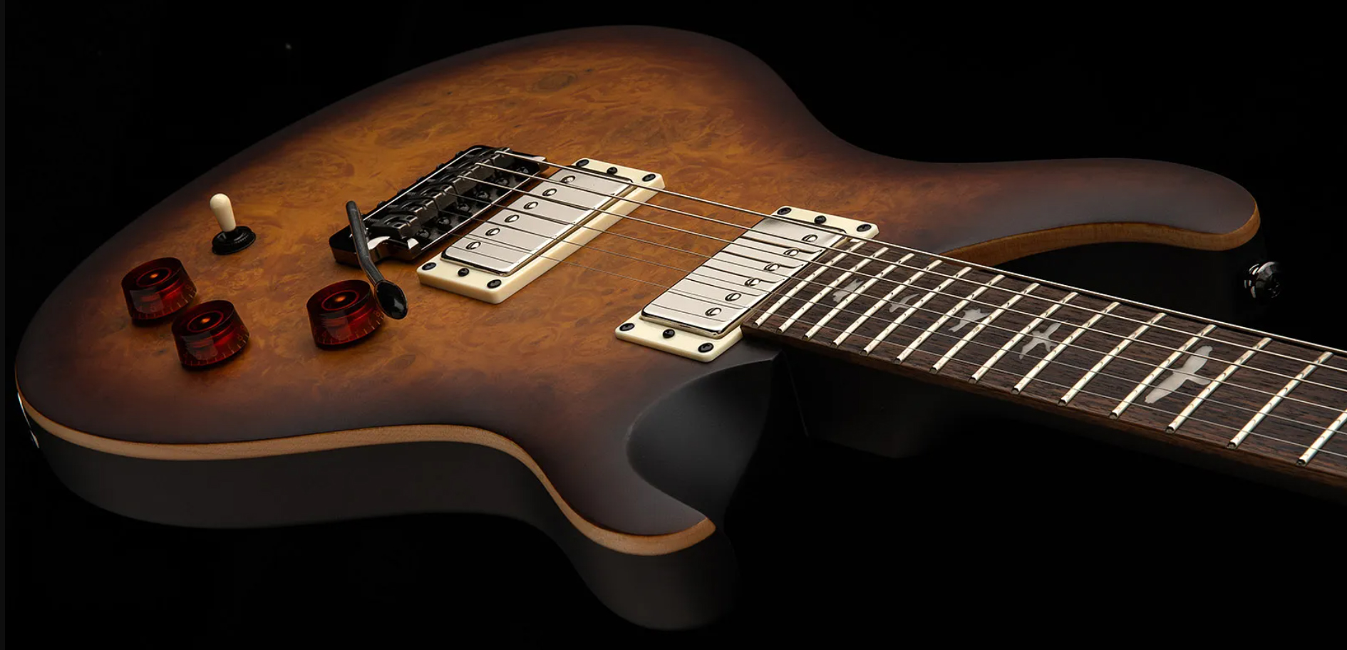 Prs David Grissom Dgt Laurel Burl Se Exotic Veneer Trem 2h Rw - Mccarty Tobacco Burst - Double cut electric guitar - Variation 2