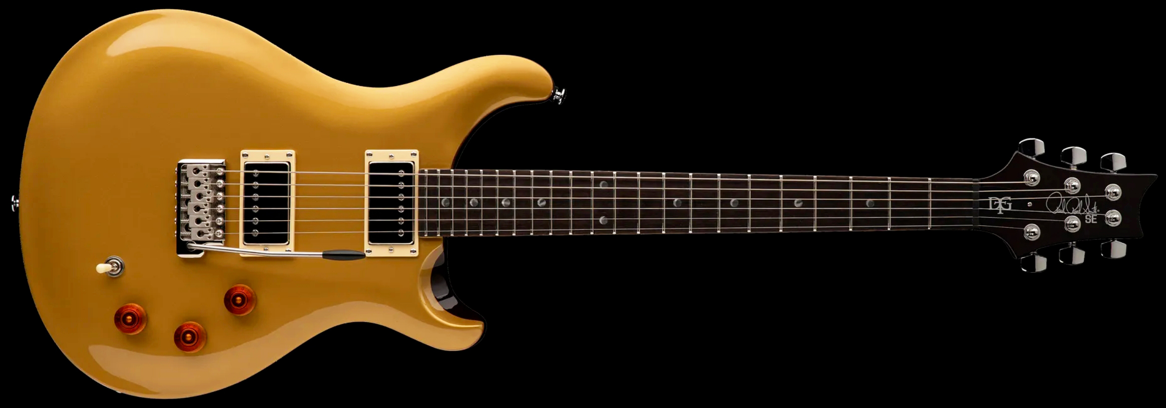 Prs David Grissom Dgt Se Signature 2h Trem Rw - Gold Top Moon Inlays - Double cut electric guitar - Variation 2