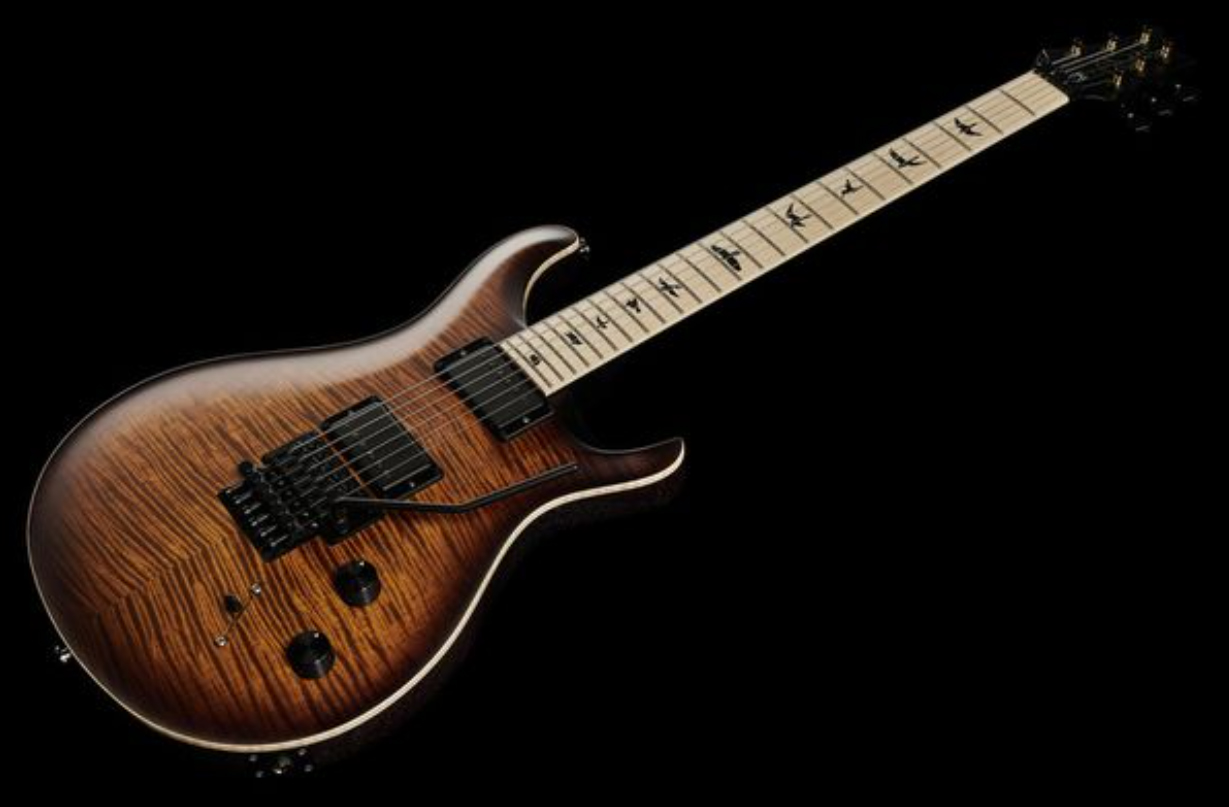 Prs Dustie Waring Dw Ce 24 Floyd Bolt-on Usa Signature 2h Fr Mn - Burnt Amber Smokeburst - Double cut electric guitar - Variation 2