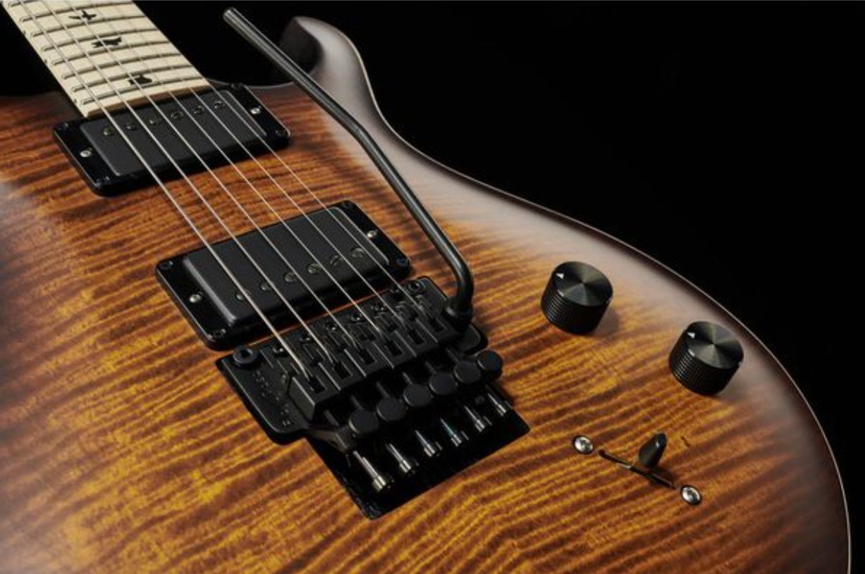 Prs Dustie Waring Dw Ce 24 Floyd Bolt-on Usa Signature 2h Fr Mn - Burnt Amber Smokeburst - Double cut electric guitar - Variation 4