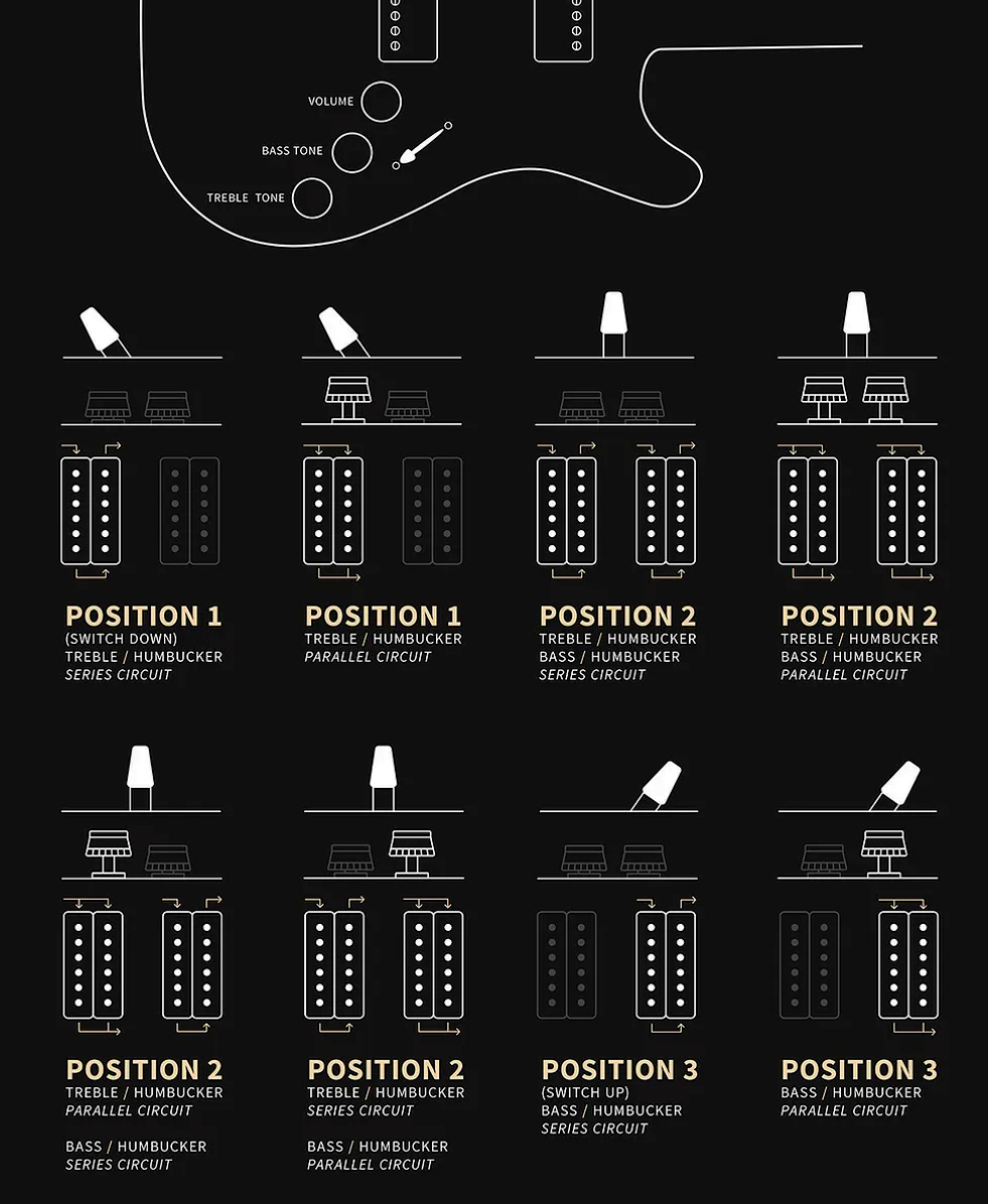 Prs Fiore Hh Satin Bolt-on Usa 2h Trem Rw - Black Hyacinth - Double cut electric guitar - Variation 3