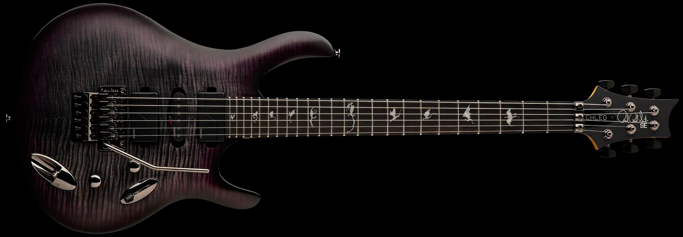 Prs Herman Li Chleo Se Signature Hsh Fishman Fluence Fr Eb - Charcoal Purple Burst - Metal electric guitar - Variation 1