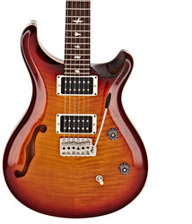 Double cut electric guitar Prs USA Bolt-On CE 24 Semi-Hollow - Dark cherry sunburst