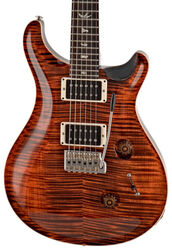 Double cut electric guitar Prs USA Custom 24 - Orange tiger
