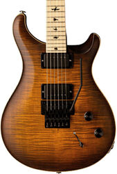 Double cut electric guitar Prs USA Dustie Waring DW CE 24 Floyd - Burnt amber smokeburst