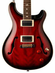 Double cut electric guitar Prs SE Standard 22 Semi-Hollow - Fire red burst