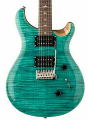 Double cut electric guitar Prs SE Custom 24 - turquoise