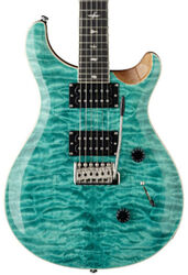 Double cut electric guitar Prs SE Custom 24 Quilt - Turquoise