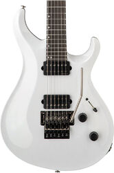 Double cut electric guitar Prs USA Tekton Floyd - White holoflake