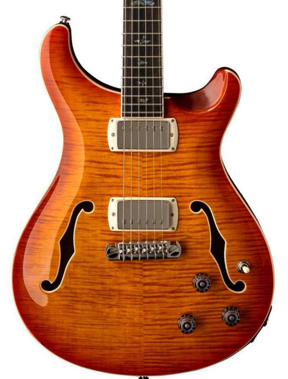 Semi-hollow electric guitar Prs SE Hollowbody II Piezo (Wing Tuners) - Vintage sunburst