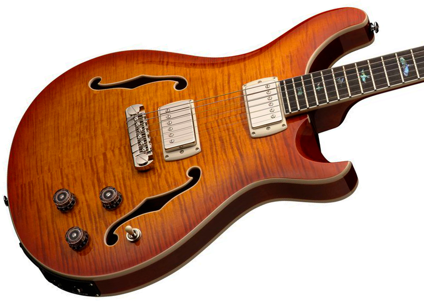 Prs Hollowbody Ii Piezo Se (wing Tuners) 2h Ht Eb - Vintage Sunburst - Semi-hollow electric guitar - Variation 2