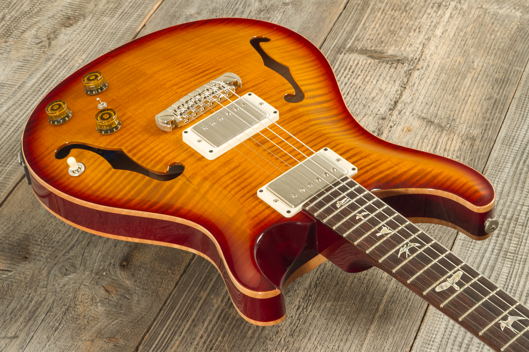 Prs Hollowbody Ii Piezo Usa 2h Ht Eb #230365749 - Dark Cherry Burst - Semi-hollow electric guitar - Variation 2