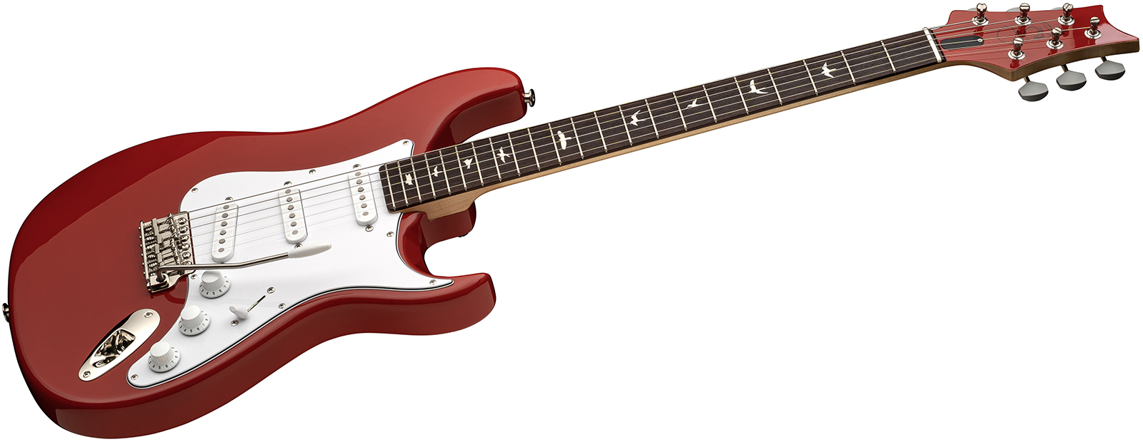 Prs John Mayer Silver Sky Defender Bolt-on Usa Ltd Trem 3s Rw - Portofino Red - Str shape electric guitar - Variation 2