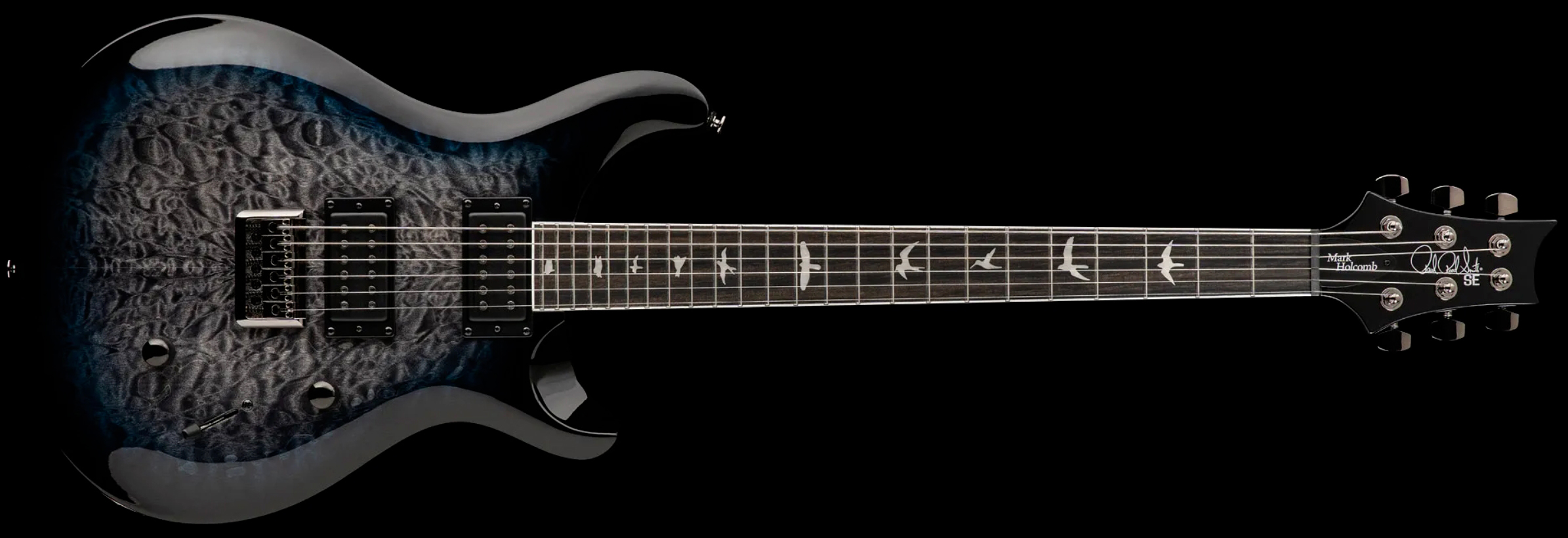 Prs Mark Holcomb Se Signature 2h Seymour Duncan Ht Eb - Holcomb Blue Burst - Metal electric guitar - Variation 2
