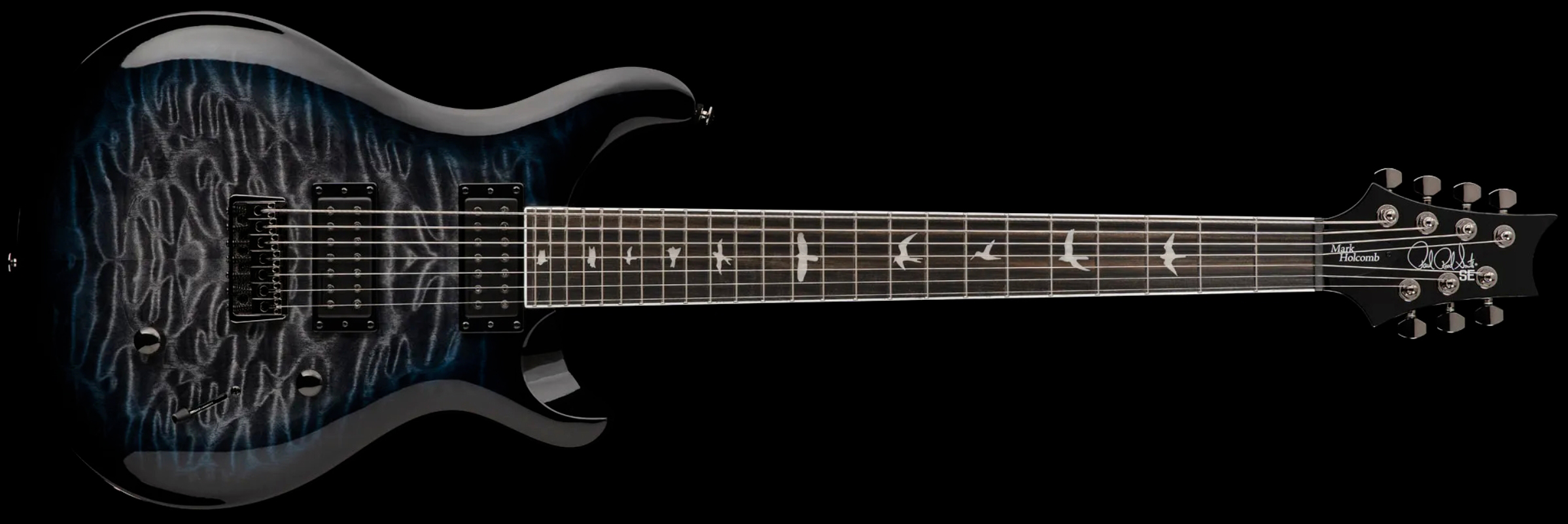 Prs Mark Holcomb Svn Se Signature 7c Baryton 2hseymour Duncan  Ht Eb - Holcomb Blue Burst - Baritone guitar - Variation 1