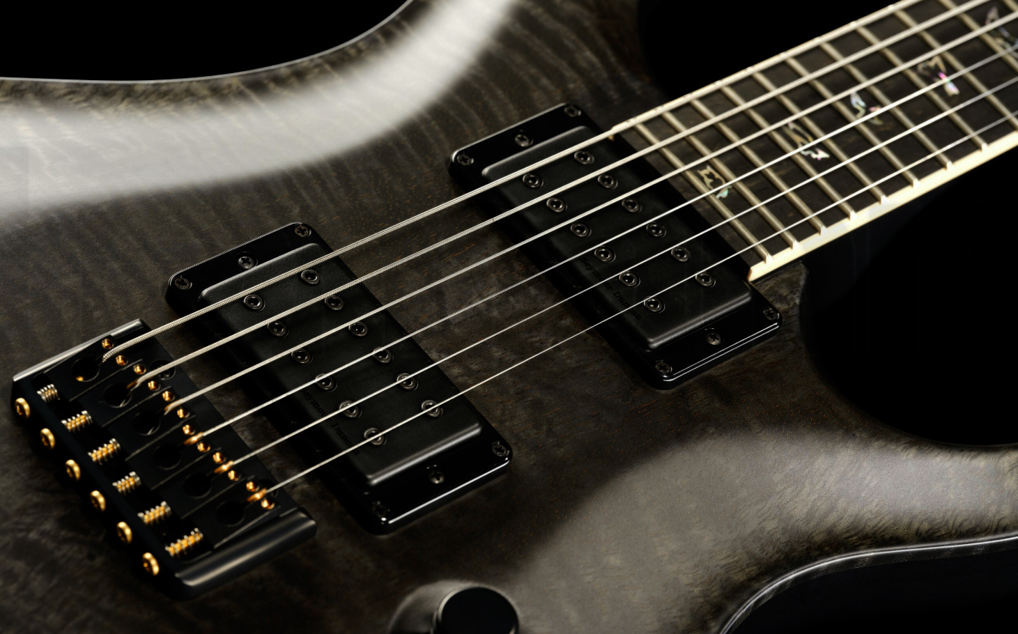 Prs Mark Holcomb Usa Signature 2h Seymour Duncan Ht Eb - Gray Black - Double cut electric guitar - Variation 1