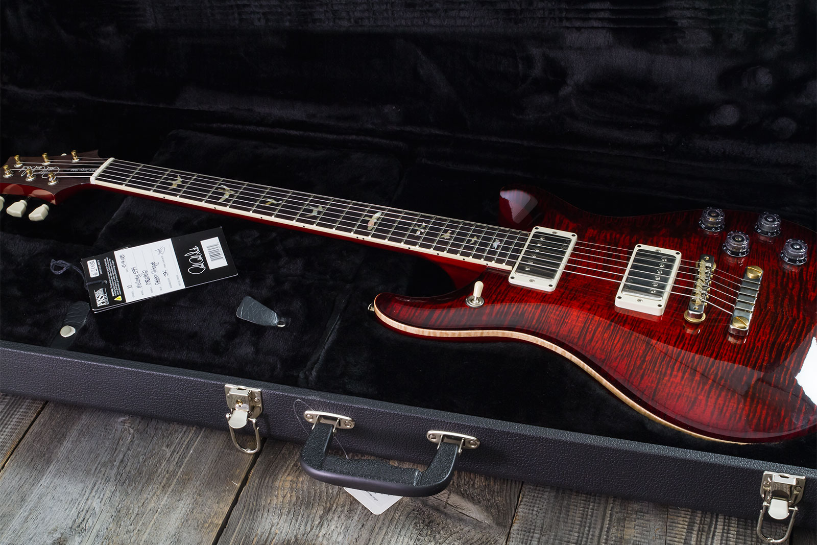Prs Mccarty 594 Hand-signed Usa 2h Ht Rw #0362902 - Fire Red Burst - Double cut electric guitar - Variation 12