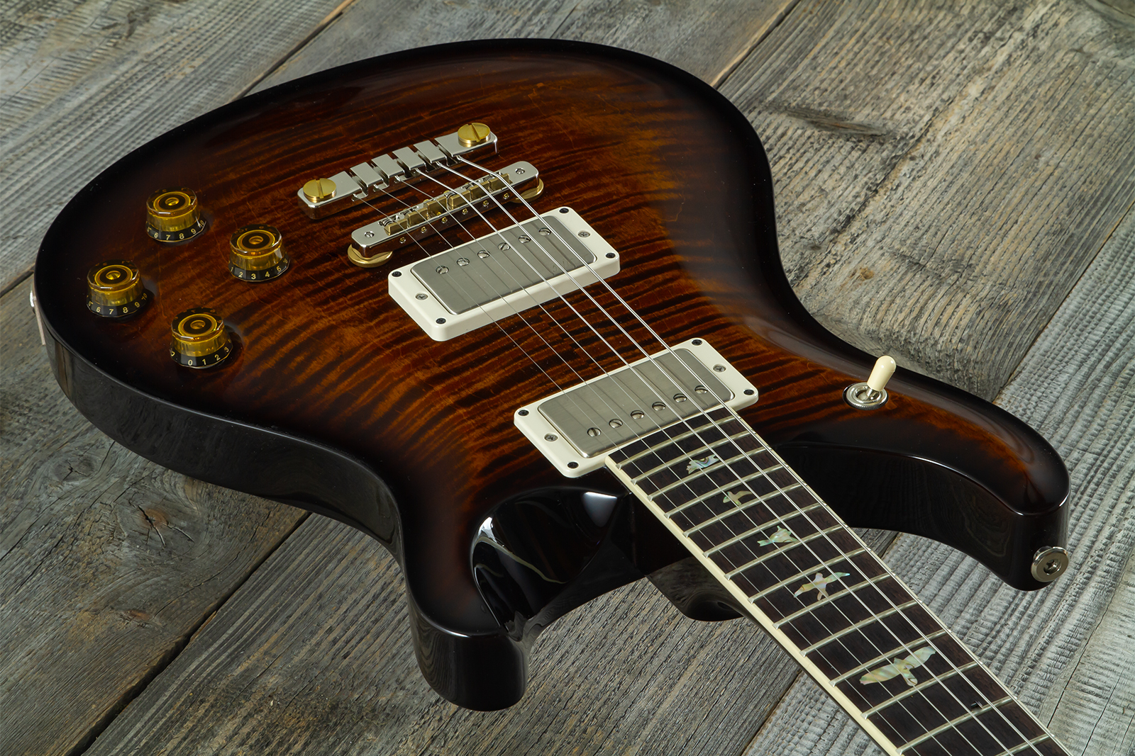 Prs Mccarty 594 Hand-signed Usa 2h Ht Rw #0377741 - Black Gold Wraparound Burst - Double cut electric guitar - Variation 2