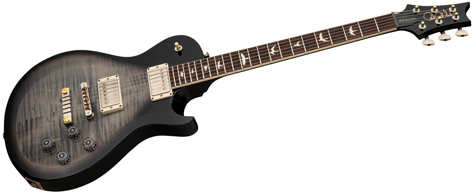 Prs Mccarty 594 Singlecut S2 Usa 2h 58/15lt Ht Rw - Faded Gray Black Burst - Single cut electric guitar - Variation 2